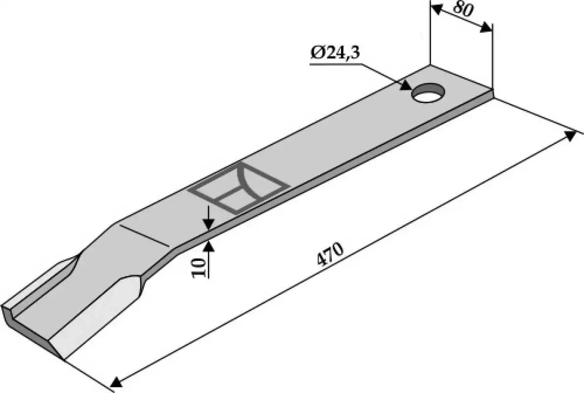 Mähermesser 470mm - links